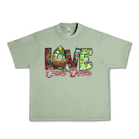 Oil Green Love Came Down Urban Heavy Tee - CowhideDigitalArt