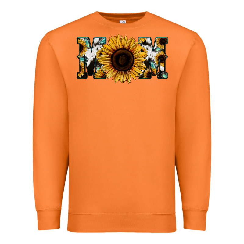 Sunflower Cowhide Mom Premium Sweatshirt by Jasminsmagicworld | Teevron