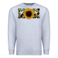 Heather Grey Sunflower Cowhide Mom Premium Sweatshirt - Jasminsmagicworld