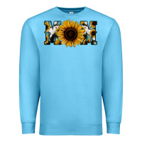 Ocean Blue Sunflower Cowhide Mom Premium Sweatshirt - Jasminsmagicworld