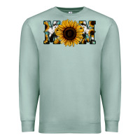 Seafoam Sunflower Cowhide Mom Premium Sweatshirt - Jasminsmagicworld