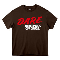 Chocolate Brown d.a.r.e Heavy Core Tee - linhVisuals