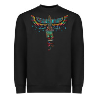 Black aztec serape thunderbird Heavyweight Sweatshirt - RanaPortraitStore