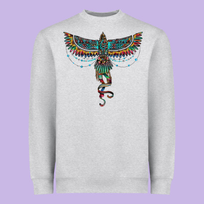 Aztec Serape Thunderbird Heavyweight Sweatshirt Designed By Ranaportraitstore