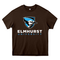 Chocolate Brown elmhurst university Heavy Core Tee - linhVisuals