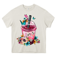 Cream Mexican Day Of The Dead Skulls Coffee Cup Heavy Core Tee - FaDigitalArtStudio