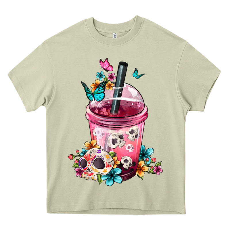Mexican Day Of The Dead Skulls Coffee Cup Heavy Core Tee by FaDigitalArtStudio | Teevron
