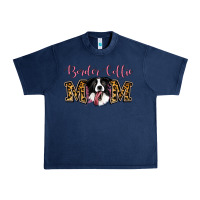 Navy Border Collie Mom Urban Heavy Tee - Jasminsmagicworld