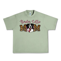 Oil Green Border Collie Mom Urban Heavy Tee - Jasminsmagicworld