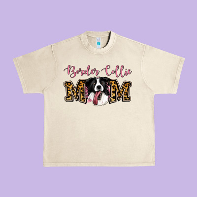 Border Collie Mom Urban Heavy Tee Designed By Jasminsmagicworld