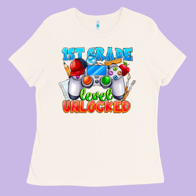 1st Grade Level Unlocked Ladies Tee Designed By Cowhidedigitalart