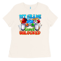 Bone 1st Grade Level Unlocked Ladies Tee - CowhideDigitalArt