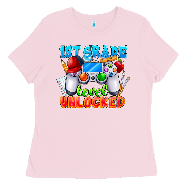 1st Grade Level Unlocked Ladies Tee by CowhideDigitalArt | Teevron