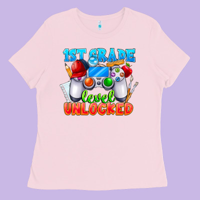 1st Grade Level Unlocked Ladies Tee Designed By Cowhidedigitalart