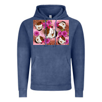 Vintage Denim Guinea pig flowers Vintage Hoodie - Artiststas
