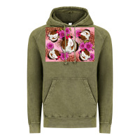 Vintage Olive Guinea pig flowers Vintage Hoodie - Artiststas