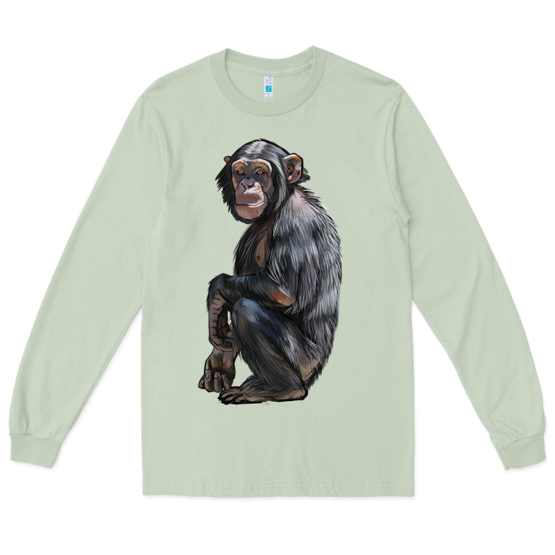 Chimpanzee Illustrations Long Sleeve Tee by LillyAllenDesigns | Teevron
