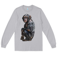 Moon Dust Chimpanzee Illustrations Long Sleeve Tee - LillyAllenDesigns