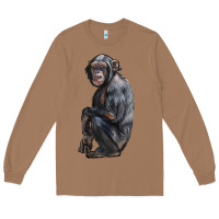 Toasted Coconut Chimpanzee Illustrations Long Sleeve Tee - LillyAllenDesigns