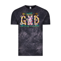 Cloud Black With God All Things Are Possible Easter Day Vintage Tee - CowhideDigitalArt