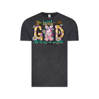 Vintage Black With God All Things Are Possible Easter Day Vintage Tee - CowhideDigitalArt