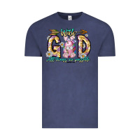 Vintage Denim With God All Things Are Possible Easter Day Vintage Tee - CowhideDigitalArt