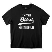 Black im the oldest i make the rules siblings family Heavy Core Tee - linhVisuals