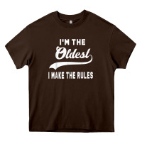 Chocolate Brown im the oldest i make the rules siblings family Heavy Core Tee - linhVisuals