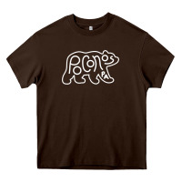 Chocolate Brown poconos pennsylvania pocono pa bear travel animal Heavy Core Tee - linhVisuals