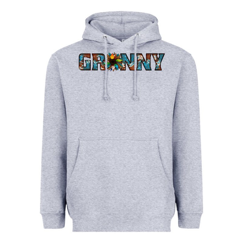 Granny Cowhide Sunflower Heavyweight Hoodie by Jasminsmagicworld | Teevron