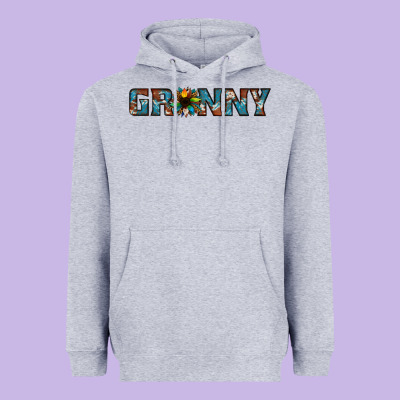 Granny Cowhide Sunflower Heavyweight Hoodie Designed By Jasminsmagicworld