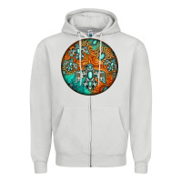 Dove Grey western pattern circle Zipper Hoodie - Jasminsmagicworld