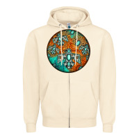 Sandshell western pattern circle Zipper Hoodie - Jasminsmagicworld