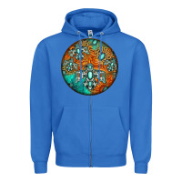 True Royal western pattern circle Zipper Hoodie - Jasminsmagicworld