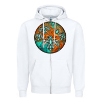 White western pattern circle Zipper Hoodie - Jasminsmagicworld
