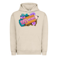 Pigment French Oak Hello 1st Grade Urban Hoodie - RanaPortraitStore