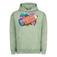 Pigment Oil Green Hello 1st Grade Urban Hoodie - RanaPortraitStore