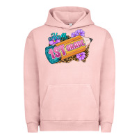 Pigment Salmon Hello 1st Grade Urban Hoodie - RanaPortraitStore