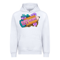 White Hello 1st Grade Urban Hoodie - RanaPortraitStore