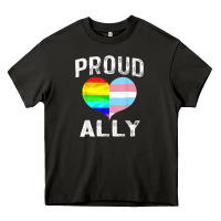 Asphalt proud ally lgbt rainbow heart gay pride month Heavy Core Tee - linhVisuals