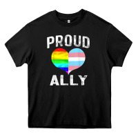 Black proud ally lgbt rainbow heart gay pride month Heavy Core Tee - linhVisuals