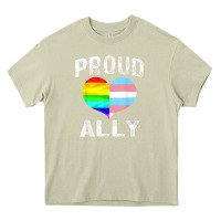 Mossy proud ally lgbt rainbow heart gay pride month Heavy Core Tee - linhVisuals