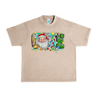 French Oak Love Santa Urban Heavy Tee - CowhideDigitalArt