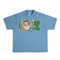 Pebble Blue Love Santa Urban Heavy Tee - CowhideDigitalArt