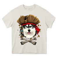 Cream alaskan malamute pirate dog halloween Heavy Core Tee - linhVisuals