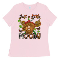Bubblegum Pink Just a Little Moody Ladies Tee - CowhideDigitalArt