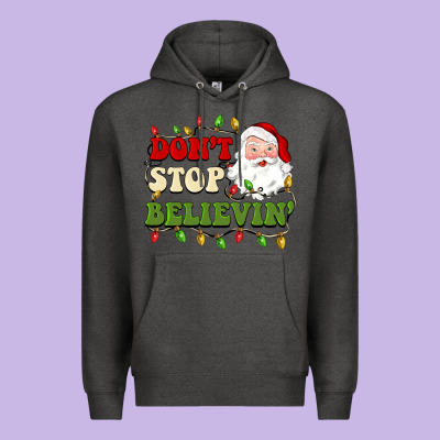 Don't Stop Believin Premium Hoodie Designed By Barkaloodesign