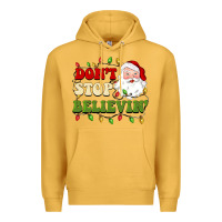 Mustard don't stop believin Premium Hoodie - BarkalooDesign
