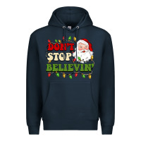 Navy don't stop believin Premium Hoodie - BarkalooDesign