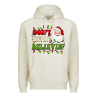 Oatmeal Heather don't stop believin Premium Hoodie - BarkalooDesign